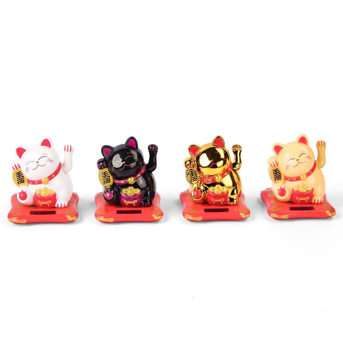 Maneki Neko Lucky cat solar energy auto waving hands bring you fortune and good luck